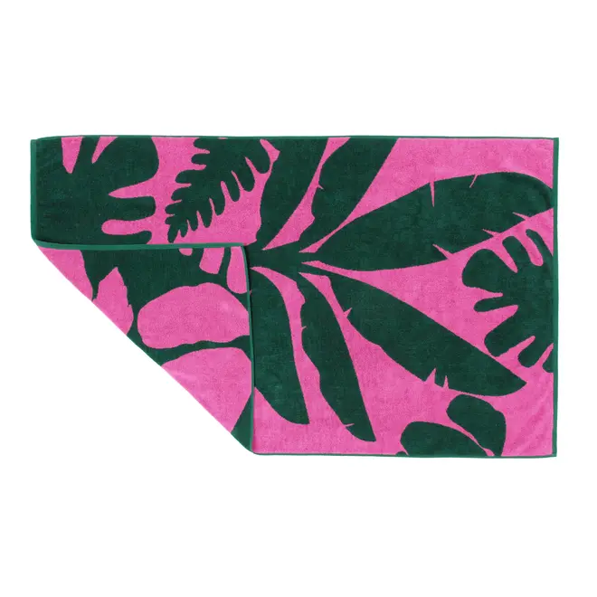 TOALHA 90 CM X 1,50 M CAMINHOS DO SOL - VERDE/ROSA - Foto 3