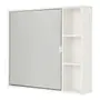 ARMÁRIO DE BANHEIRO COM ESPELHO 1 PORTA 80 CM X 70 CM SLEEK - BRANCO/PRATA - Foto 4