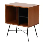 MESA DE CABECEIRA MID CENTURY - PRETO/NOZES - Foto 2