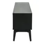 RACK 2 PORTAS DE CORRER 1,80 M X 40 CM COM PALHINHA ARES - EBANIZADO/PRETO - Foto 3