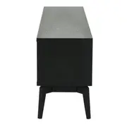 RACK 2 PORTAS DE CORRER 1,80 M X 40 CM COM PALHINHA ARES - EBANIZADO/PRETO - Foto 3