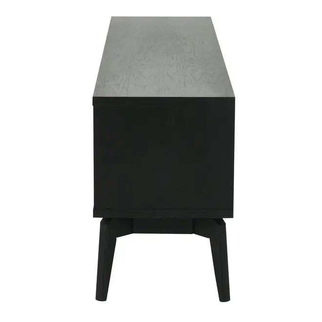 RACK 2 PORTAS DE CORRER 1,80 M X 40 CM COM PALHINHA ARES - EBANIZADO/PRETO - Foto 3
