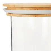 POTE HERMÉTICO REDONDO 1,5 L BAMBUCCI - INCOLOR/BAMBU - Foto 5