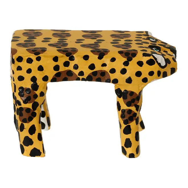 BANCO DECORATIVO PINTADA FILHOTE - AMARELO/PRETO - Foto 6