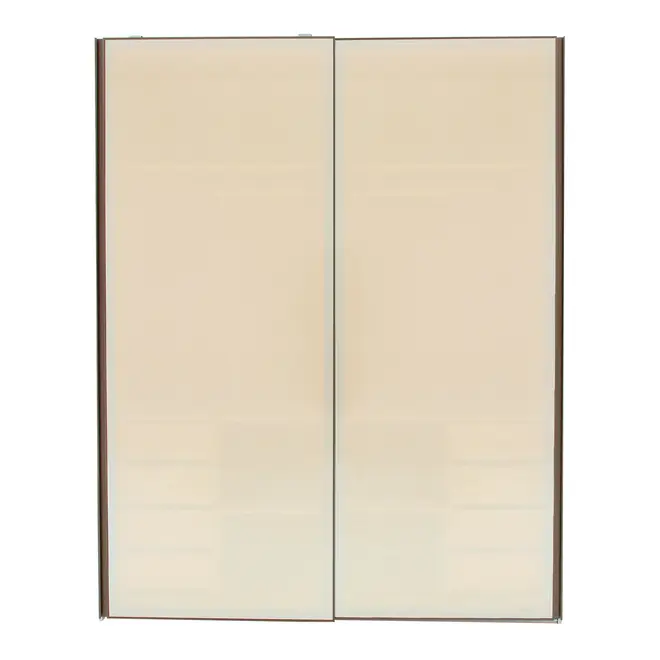 GUARDA-ROUPA DE CASAL 2 PORTAS DE CORRER COUTURE - BEGE/BRONZE - Foto 1