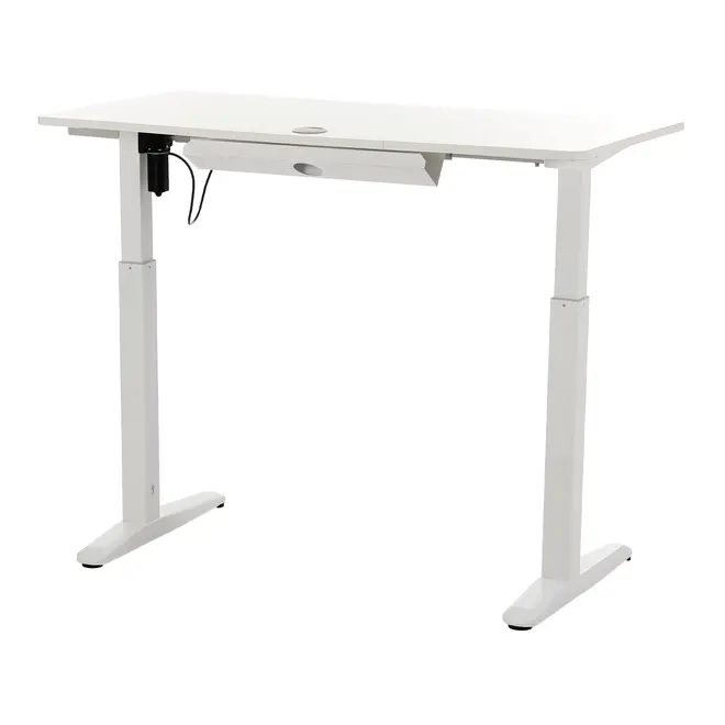 MESA REGULÁVEL ELÉTRICA 1,20 M X 60 CM ERGO - BRANCO/BRANCO - Foto 4