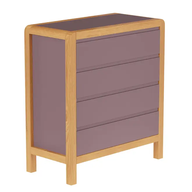 CÔMODA 4 GAVETAS 90 CM X 45 CM KANT - RUBY MOCHA/AMÊNDOA - Foto 31
