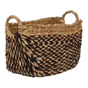 CESTO 29 CM X 45 CM X 35 CM AGUAPÉ - FIBRA NATURAL/PRETO - Foto 5