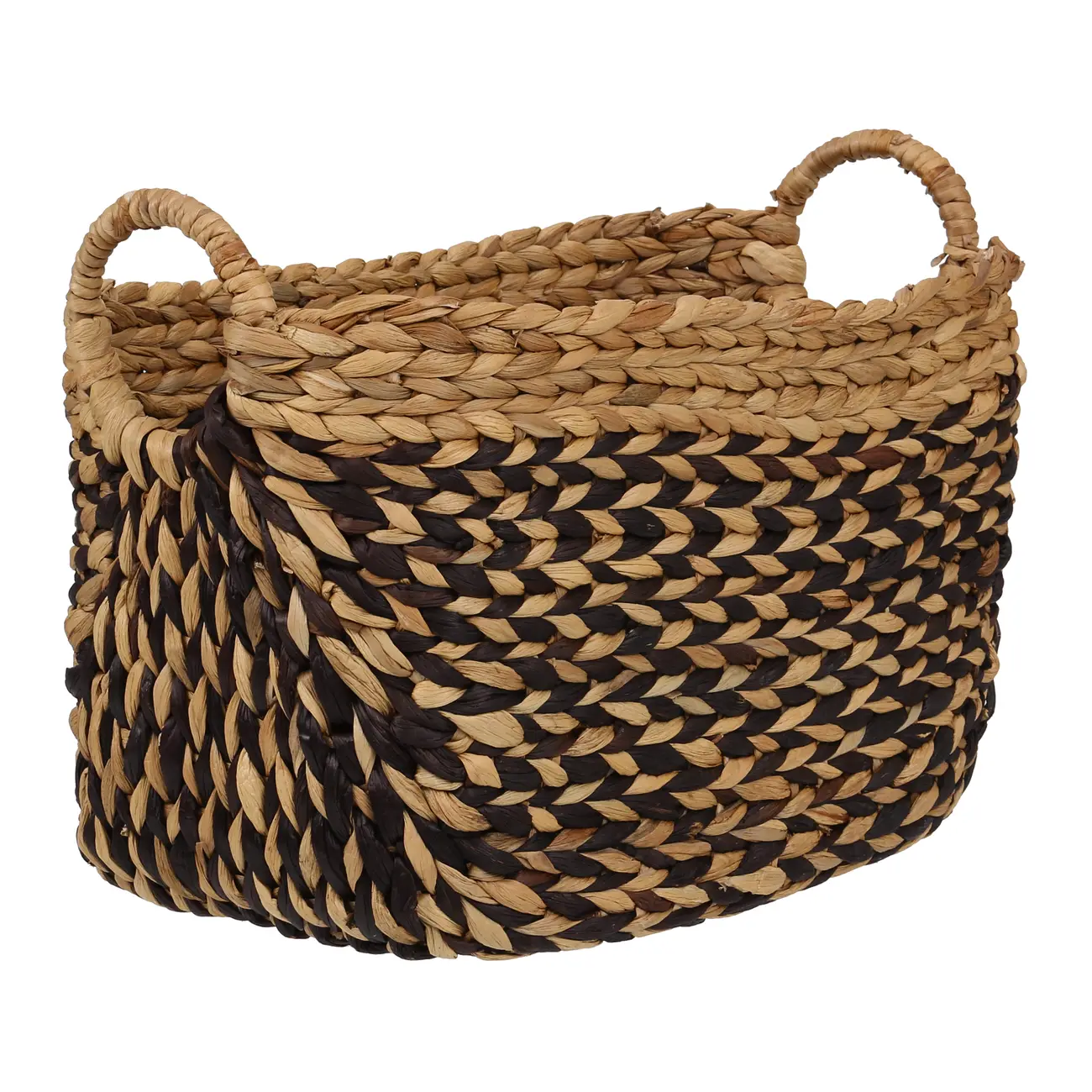 CESTO 29 CM X 45 CM X 35 CM AGUAPÉ - FIBRA NATURAL/PRETO - Foto 5
