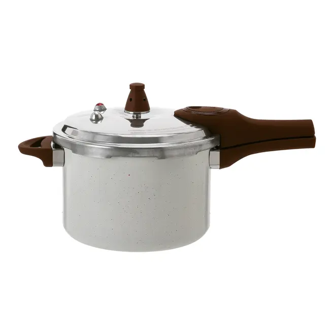 PANELA DE PRESSÃO INDUÇÃO 4,2 L CERAMIC LIFE SMART PLUS - CREAM/MARROM - Foto 1