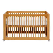 BERÇO COM PALHINHA 70 CM 2 EM 1 - BERÇO/MINICAMA PALHANDI - AMÊNDOA/NATURAL - Foto 2