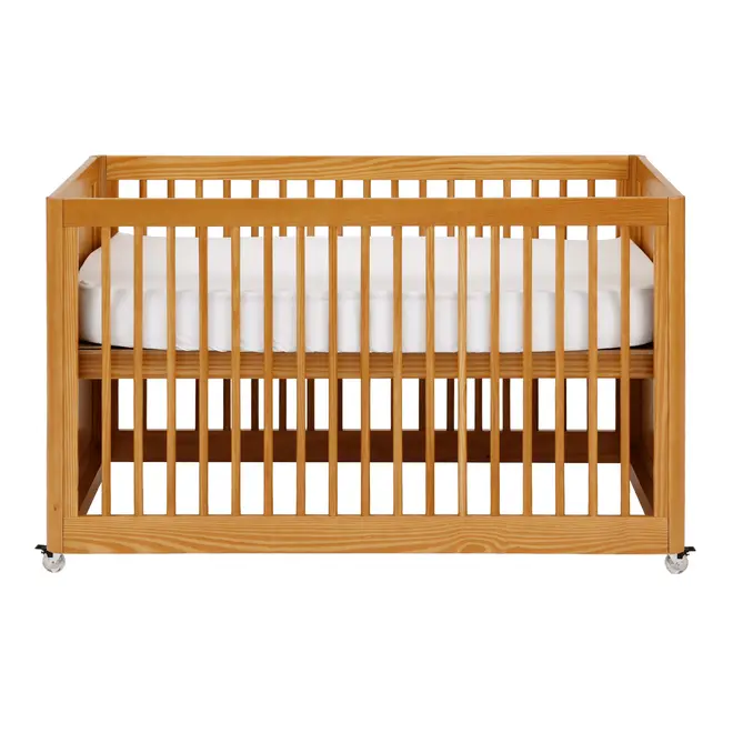 BERÇO COM PALHINHA 70 CM 2 EM 1 - BERÇO/MINICAMA PALHANDI - AMÊNDOA/NATURAL - Foto 2