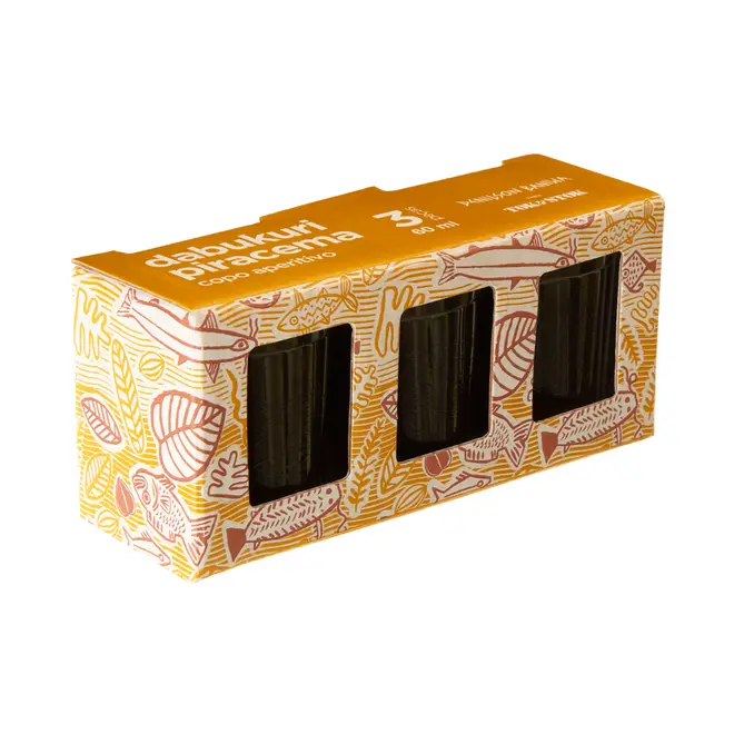 COPO APERITIVO 60 ML CONJUNTO COM 3 PEÇAS DABUKURI PIRACEMA - MARROM/MANJERICÃO - Foto 4