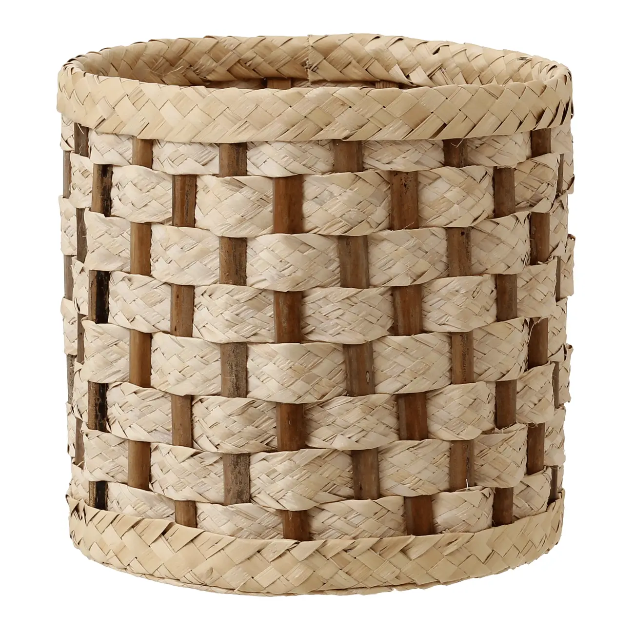 CESTO 28 CM X 28 CM X 28 CM PAJEÚ - FIBRA CLARA/FIBRA CASTANHA - Foto 2