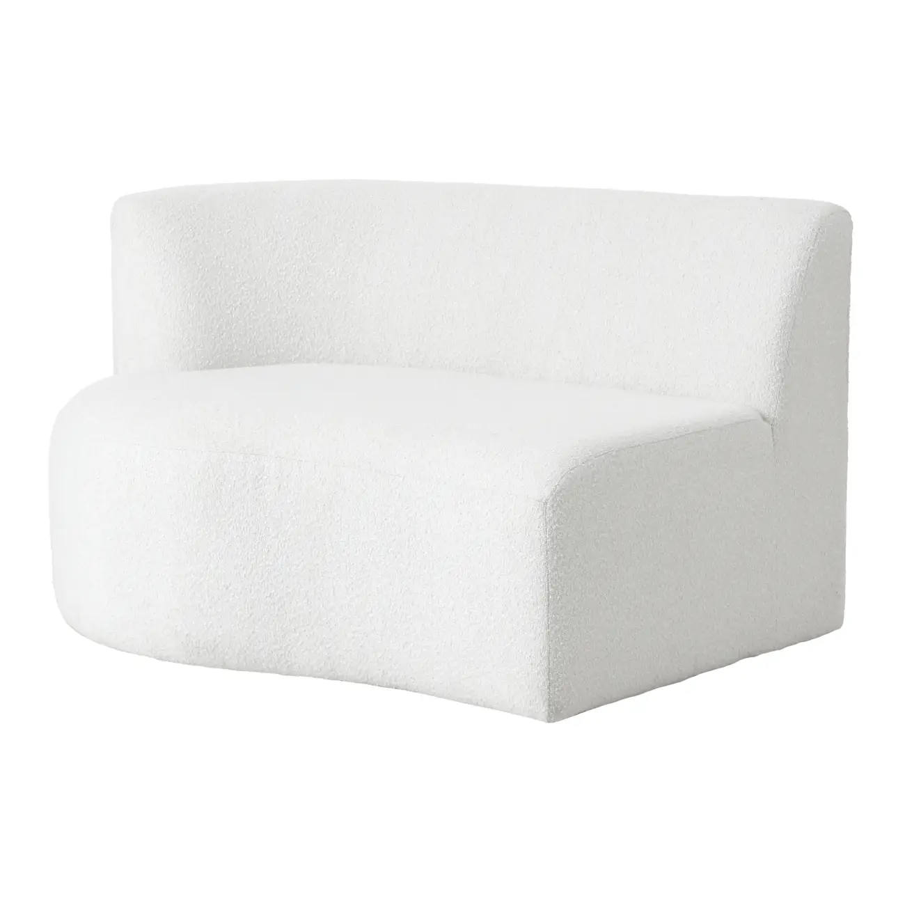 SOFÁ 4 LUGARES ESTENDIDO ESQUERDO ÔNDULO - BOUCLÉ BRANCO - Foto 4