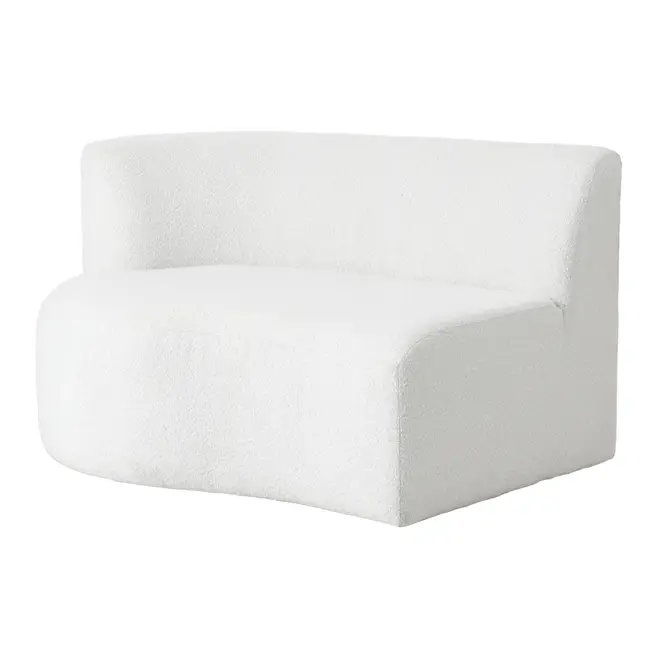 SOFÁ 4 LUGARES ESTENDIDO ESQUERDO ÔNDULO - BOUCLÉ BRANCO - Foto 4