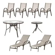 CONJUNTO GARDEN 1,07 M C/8 PEÇAS SUN - CAFÉ/CAMELO - Foto 1