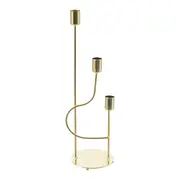 CANDELABRO PARA 3 VELAS CLEO - DOURADO - Foto 2