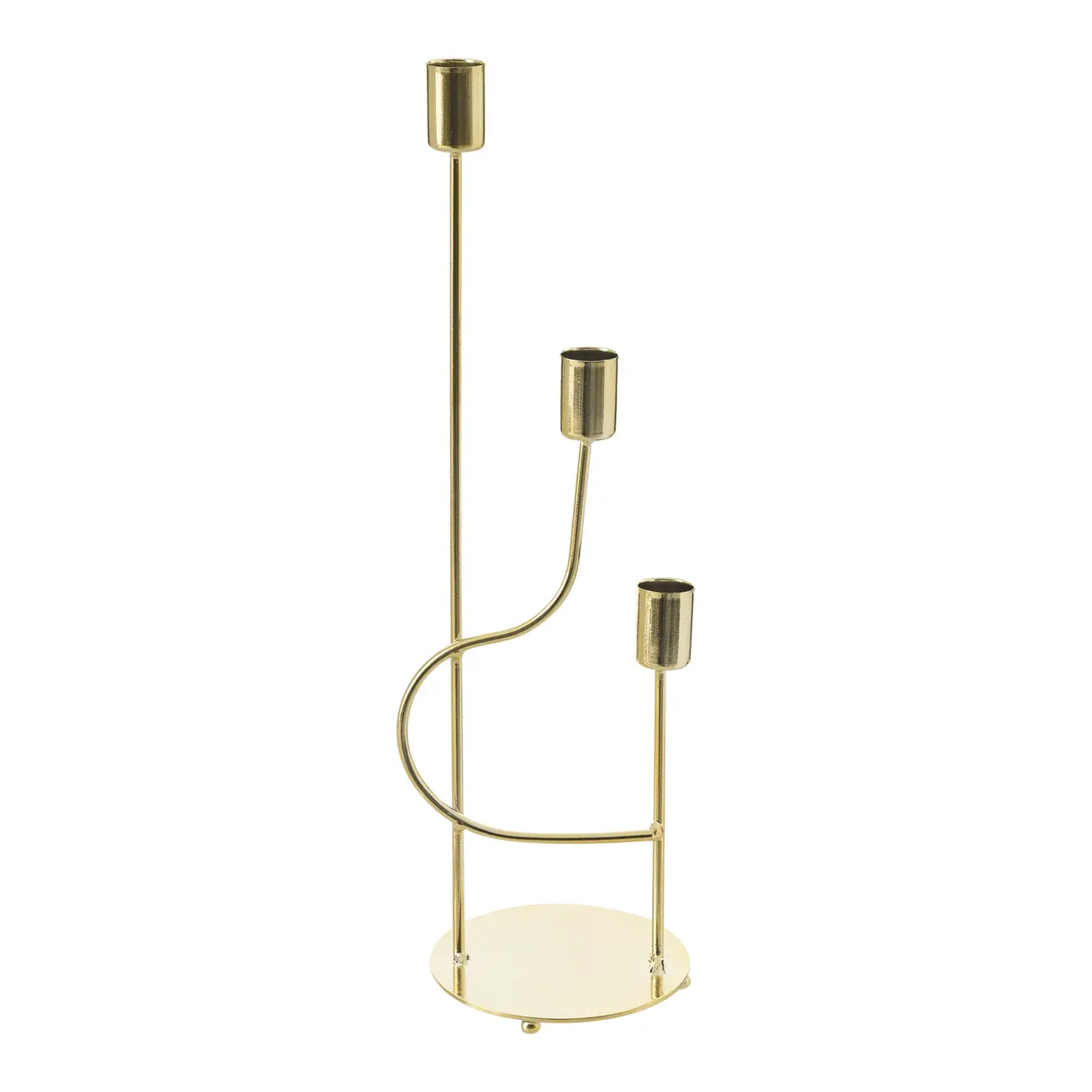 CANDELABRO PARA 3 VELAS CLEO - DOURADO - Foto 2