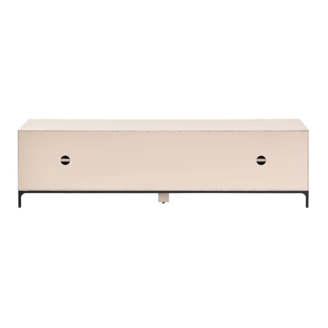 RACK 3 PORTAS/1 GAVETA 1,80 M X 45 CM NASH - AREIA/PRETO - Foto 7