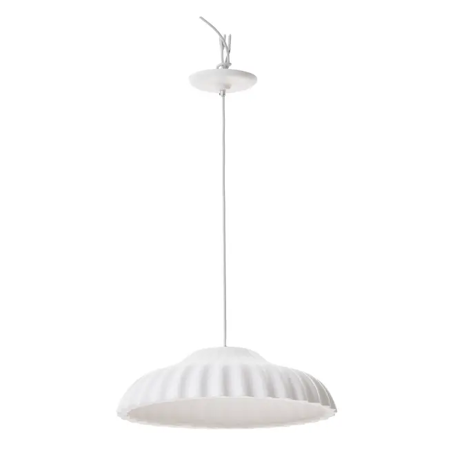LUMINÁRIA DE TETO PLISSÊ - BRANCO - Foto 1