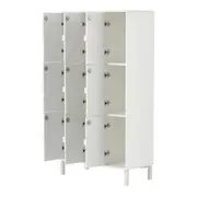 LOCKER/ARMÁRIO PARA ESCRITÓRIO ALTO 9 PORTAS SLEEK - BRANCO/GRANILITE - Foto 5