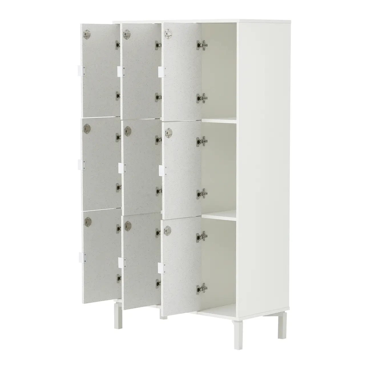 LOCKER/ARMÁRIO PARA ESCRITÓRIO ALTO 9 PORTAS SLEEK - BRANCO/GRANILITE - Foto 5