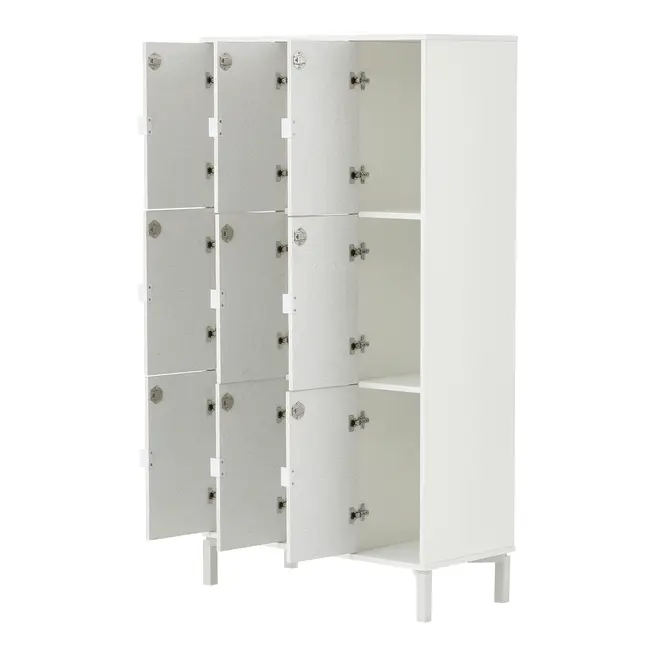 LOCKER/ARMÁRIO PARA ESCRITÓRIO ALTO 9 PORTAS SLEEK - BRANCO/GRANILITE - Foto 5