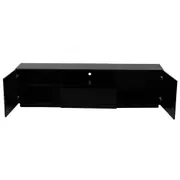 RACK 2 PORTAS/1 GAVETA 1,80 M X 40 CM ROOM - PRETO - Foto 2