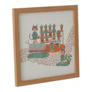 QUADRO II 30 CM X 30 CM FEIRA DOS BICHOS - AMÊNDOA/MULTICOR - Foto 2