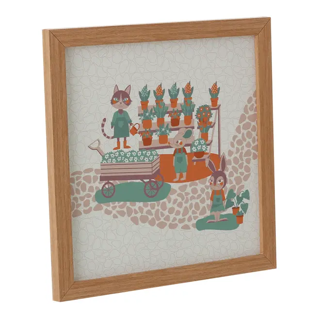 QUADRO II 30 CM X 30 CM FEIRA DOS BICHOS - AMÊNDOA/MULTICOR - Foto 2