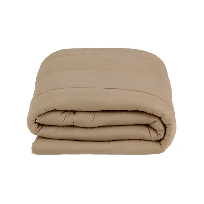 EDREDOM DUPLA-FACE SOLTEIRO 1,60 M X 2,40 M MISCELLAN - OFF WHITE/CAQUI - Foto 6