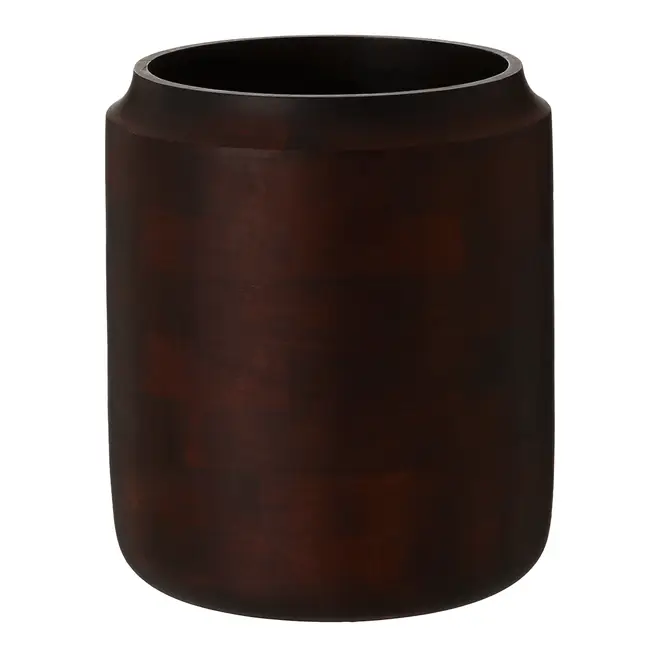 VASO DECORATIVO 20 CM BROMLEY - ENCERADO CASTANHO - Foto 2