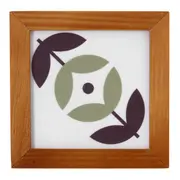 QUADRO 12 CM X 12 CM BLOOMBELOT MARIGUARA - NOZES/MUSGO - Foto 1