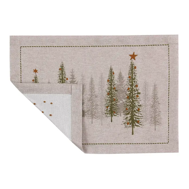 LUGAR AMERICANO VILAREJO NOEL 49 CM X 34 CM - NATURAL/CIPRESTE - Foto 2