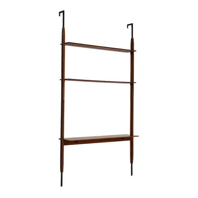 ESTANTE/ESC/TV 3,18 M X 2,41 M LIBRERIA - NOZES/PRETO - Foto 4