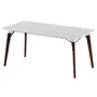 MESA 1,60 M X 80 CM OVNI - NOZES/BRANCO - Foto 2