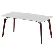 MESA 1,60 M X 80 CM OVNI - NOZES/BRANCO - Foto 2