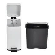 LIXEIRA COM PEDAL 5 L DURBAN - BRANCO/BRANCO - Foto 5