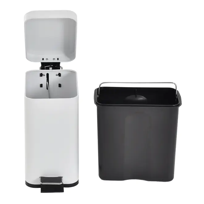 LIXEIRA COM PEDAL 5 L DURBAN - BRANCO/BRANCO - Foto 5