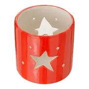 SUPORTE VELA RÉCHAUD ESTRELA 8 CM COLORFUN XMAS - VERMELHO - Foto 6