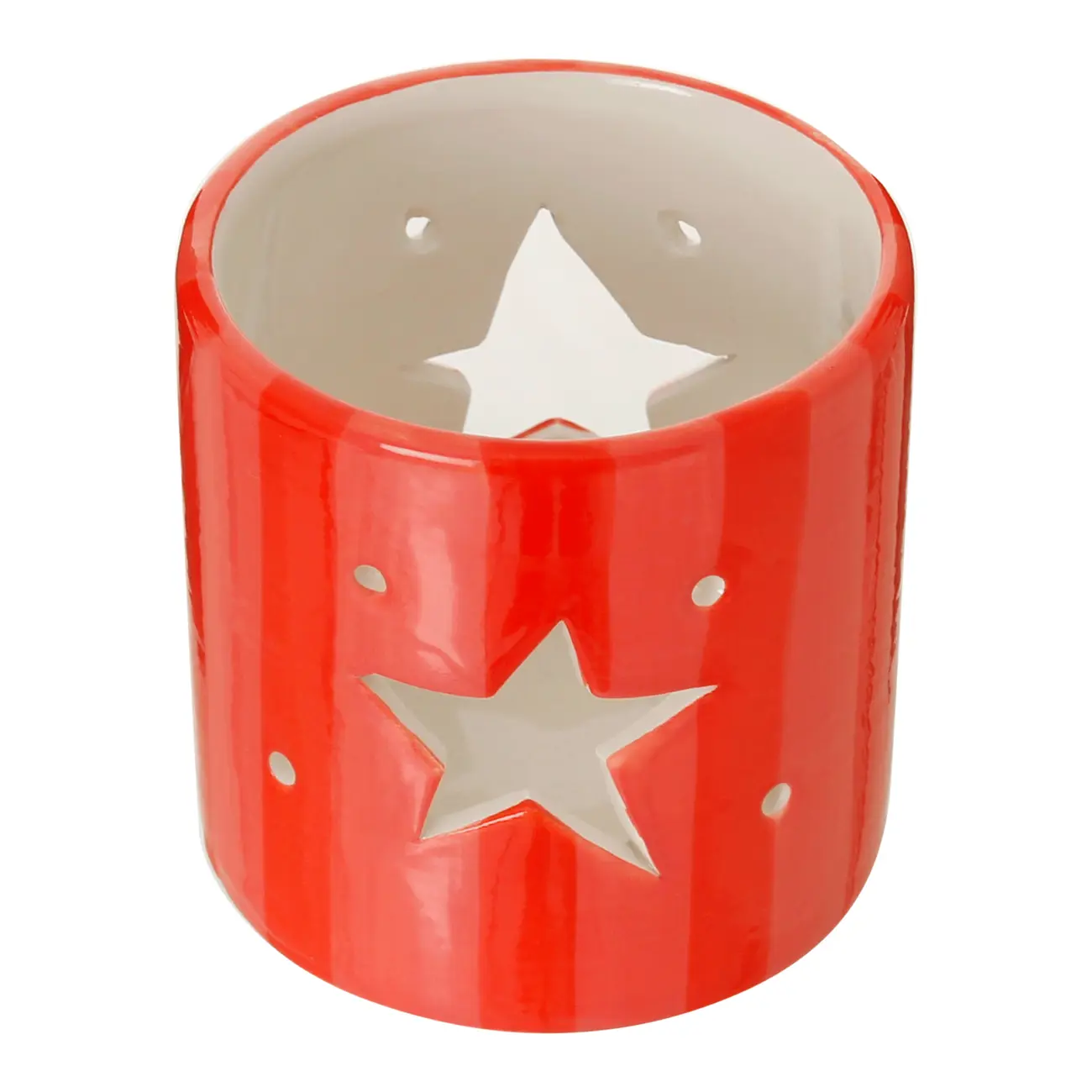 SUPORTE VELA RÉCHAUD ESTRELA 8 CM COLORFUN XMAS - VERMELHO - Foto 6