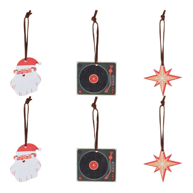 KIT COM 6 PINGENTES SANTA ROCKS - TERRACOTA/MULTICOR - Foto 1