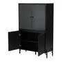 CRISTALEIRA 4 PORTAS 90X139 RIBS - PRETO/INCOLOR - Foto 10