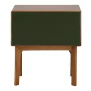 MESA DE CABECEIRA 2 GAVETAS BUARQUE - NOZES/MUSGO - Foto 2