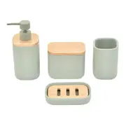KIT BANCADA C/4 PEÇAS LODGE - SÁLVIA/BRANCO - Foto 1