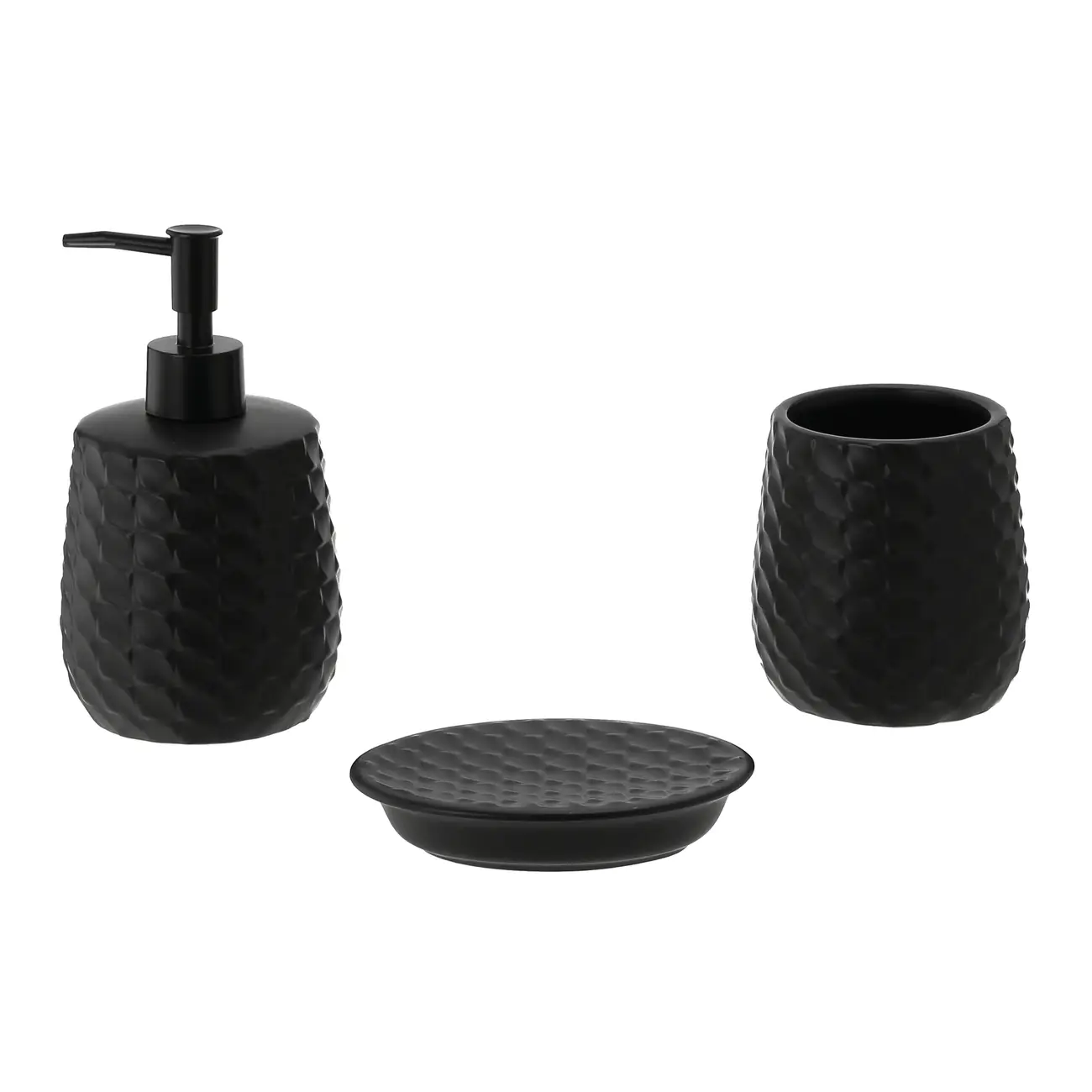 KIT PARA BANCADA 3 PEÇAS QOTO - PRETO/PRETO - Foto 1
