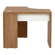 MESA DE CANTO 1,01 M X 1,01 M BOSS - OAK TAMMI/BRANCO - Foto 3