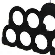 CABIDE PARA LENÇO/CINTO FLOCKY CÍRCULOS - PRETO - Foto 4