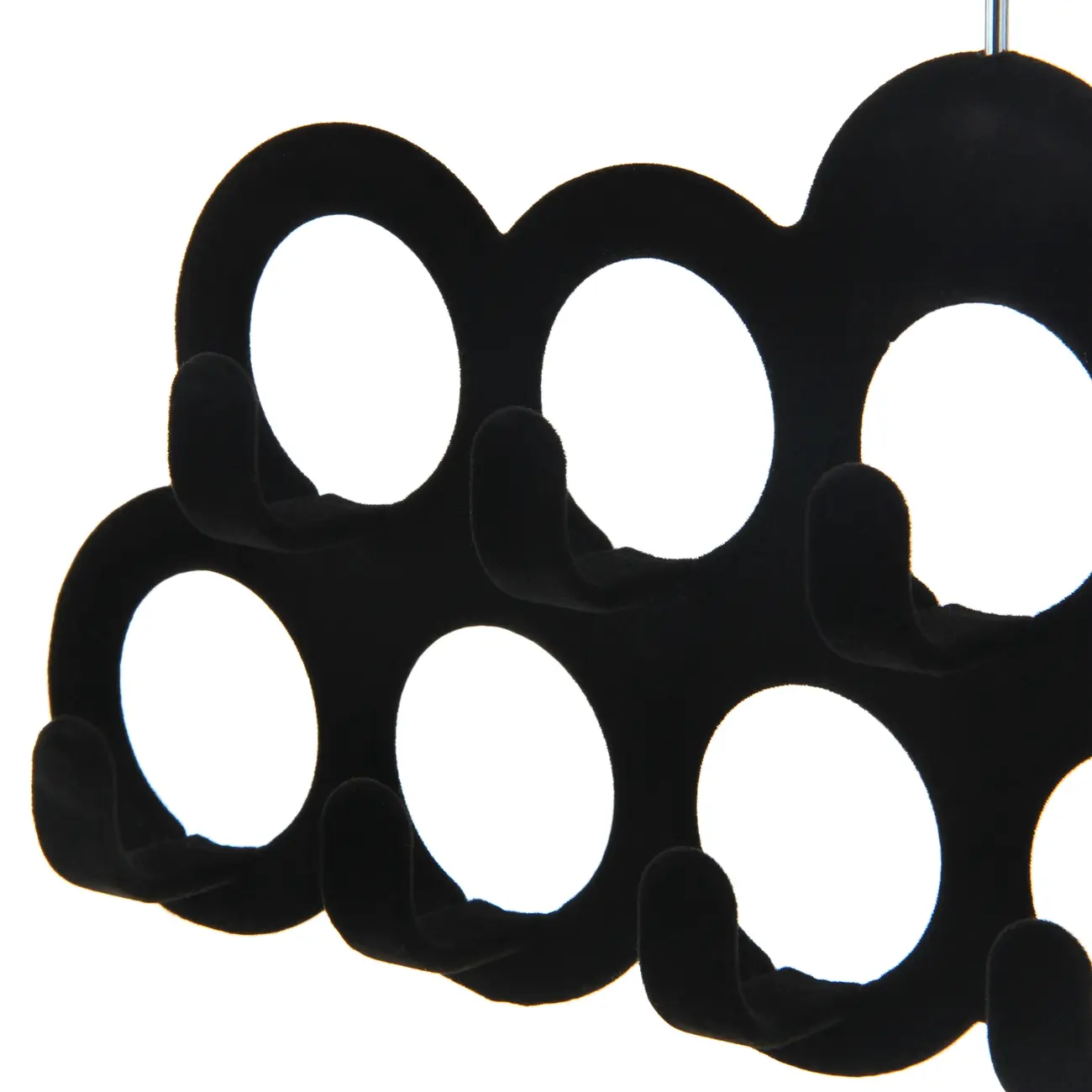 CABIDE PARA LENÇO/CINTO FLOCKY CÍRCULOS - PRETO - Foto 4